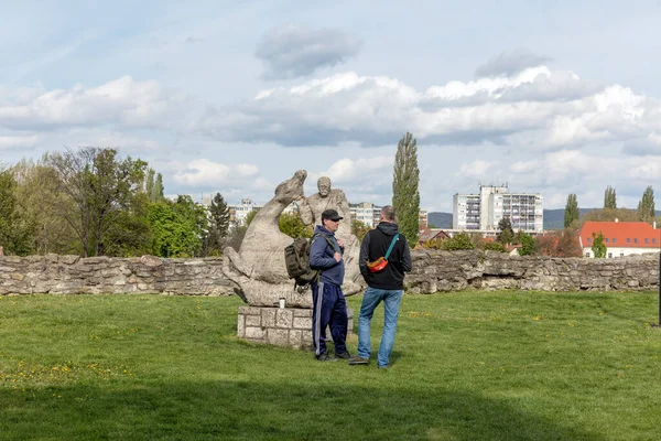 Parc Vert Dans Vieille Ville Européenne — Photo