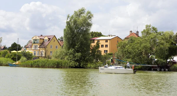 Blick Auf Den Fluss Der Stadt Stockholm — Stockfoto