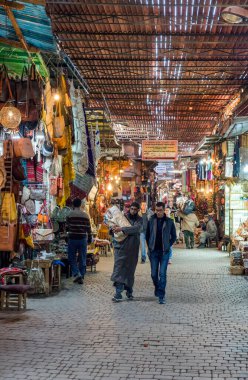 Marakeş, Fas 'ta geleneksel pazar