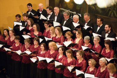 Konser salonunda müzik konseri