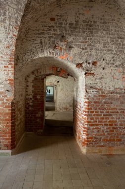 Gizycko, Polonya - 13 Temmuz 2012: Gizycko, Masuria, Polonya Boyen kalesi.