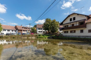 Lucerne, İsviçre 'nin manzarası.