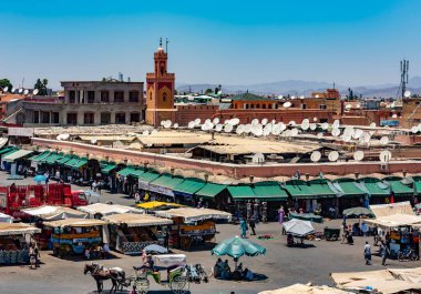 Fas 'taki şehrin havadan görünüşü