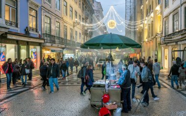 İsveç 'teki Stockholm şehrinin sokak manzarası