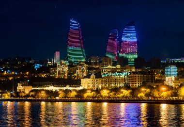 Makao şehrinin gece manzarası