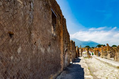 Pompeii, İtalya - 13 Mayıs 2012: Pompeii, İtalya 'da antik kalıntılar.