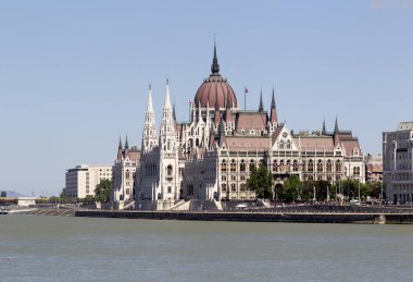 Budapeşte 'deki Macar parlamento binasının manzarası