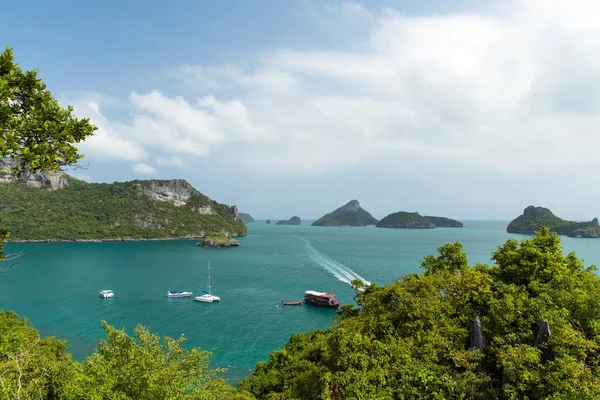 Pohled Moře Hory Ostrově Koh Samui — Stock fotografie