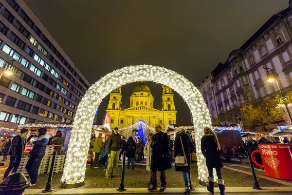 Weihnachtsmarkt Der Europäischen Stadt — Stockfoto