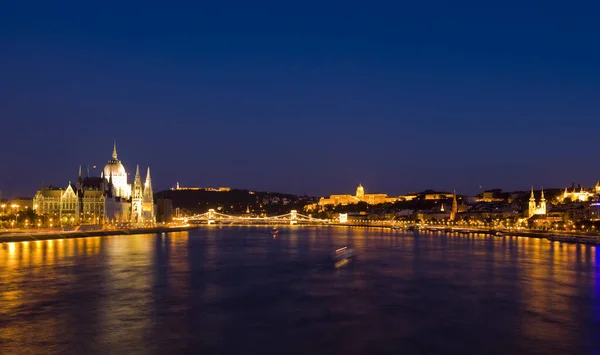 Ночной Вид Город Праги — стоковое фото