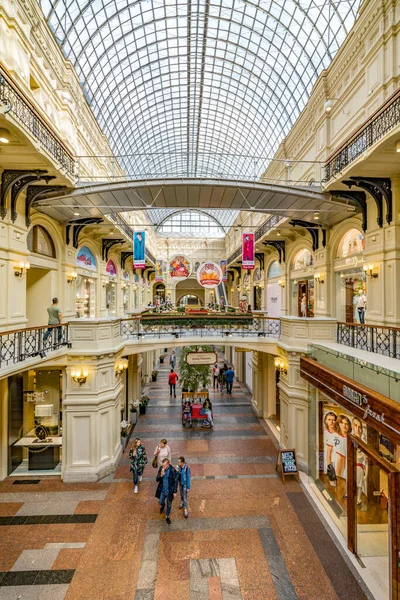 Moscou Rússia Agosto 2018 Vista Das Galerias Compras Loja Departamento — Fotografia de Stock