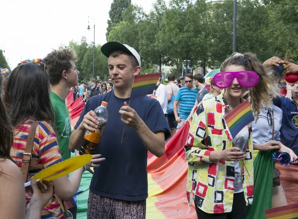 Budapest Hungary July Unidentified People Took Part Budapest Gay Pride — Stock Photo, Image