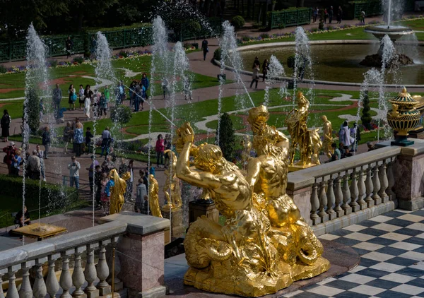 Petersburg Ρωσια Αυγουστου 2018 Χώροι Του Peterhof Palace Μνημείο Παγκόσμιας — Φωτογραφία Αρχείου