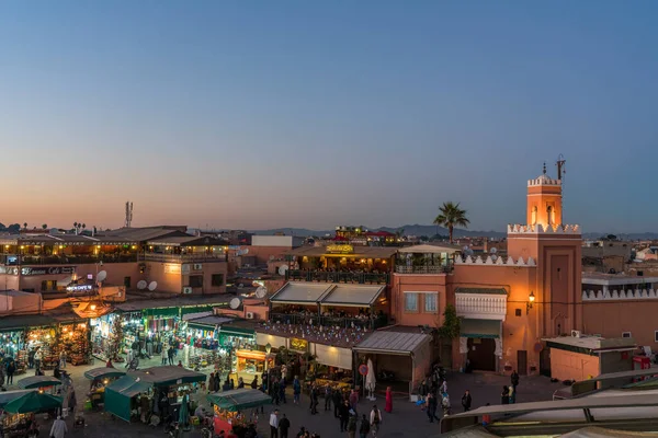Вид Повітря Марракеш Заході Сонця Марокко — стокове фото