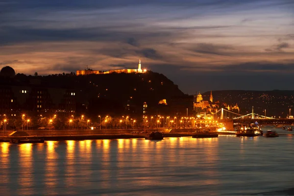 Pohled Město Istanbul Noci — Stock fotografie