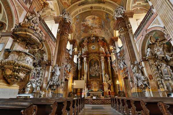 Interior of old christian church