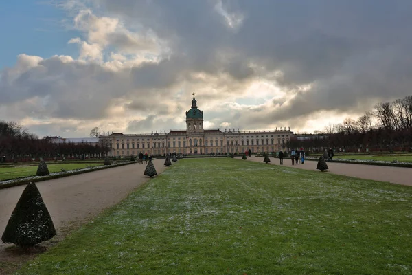 Berlin Allemagne Décembre 2014 Extérieur Château Charlottenburg Soirée Hiver Seule — Photo