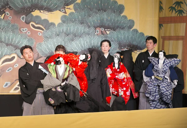 日本の演劇シーンで活躍した未確認の人たち — ストック写真