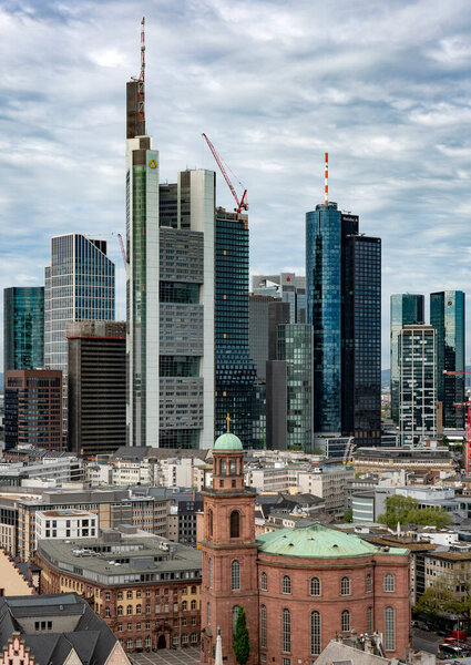 View of the city of frankfurt am main, germany