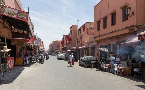 Vue Sur Rue Vieille Ville Chefchaouen Maroc — Photo