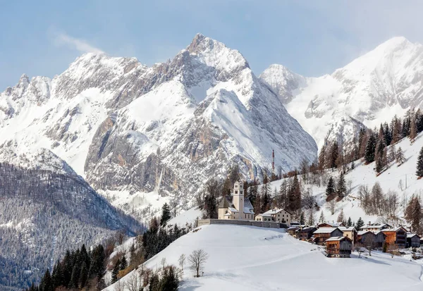 Paisagem Inverno Nos Alpes Suíços — Fotografia de Stock