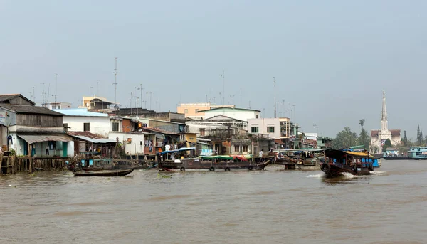 Fischerboote Fluss — Stockfoto