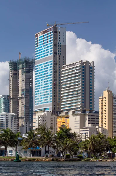 Cartagena コロンビア 2015年10月29日 インドのカルタヘナにあるホテルゾーン コロンビアで5番目に大きい都市で バランキラに次いで2番目に大きい都市です — ストック写真