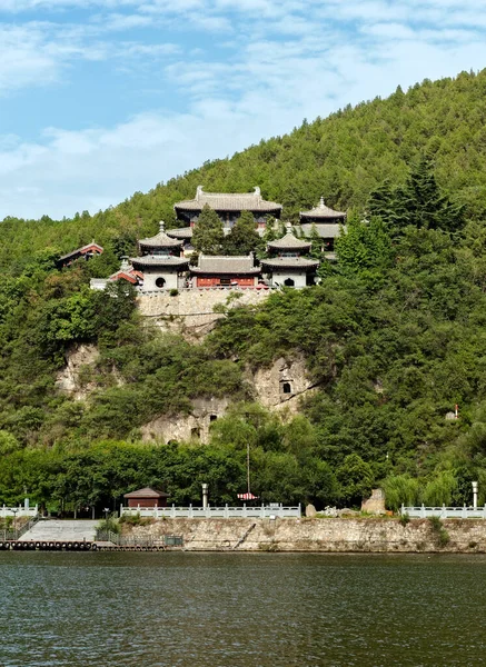 Буддийский Храм Горах Китая — стоковое фото