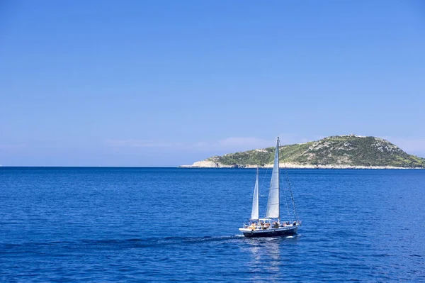 Utsikt Över Havet Och Båten Viken — Stockfoto