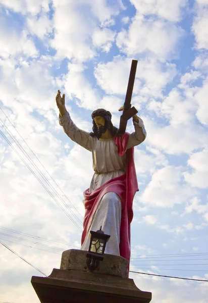 Estátua Jesus Cristo Cidade Tailândia — Fotografia de Stock