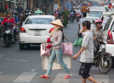 Tayland şehrinin caddesi.