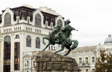 İsveç 'teki Stockholm şehrinde İmparator Charles' ın heykeli.