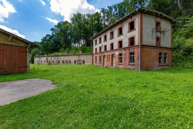 Gizycko, Polonya - 13 Temmuz 2012: Gizycko, Masuria, Polonya Boyen kalesi.
