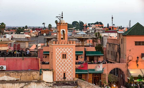 Vista Aérea Antiga Cidade Marroquina — Fotografia de Stock