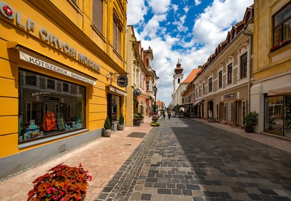 Gyor Czerwca 2020 Centrum Gyor Węgry Gyor Piękne Barokowe Stare — Zdjęcie stockowe