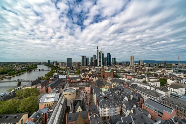 Frankfurt Main Naplementekor Németország — Stock Fotó