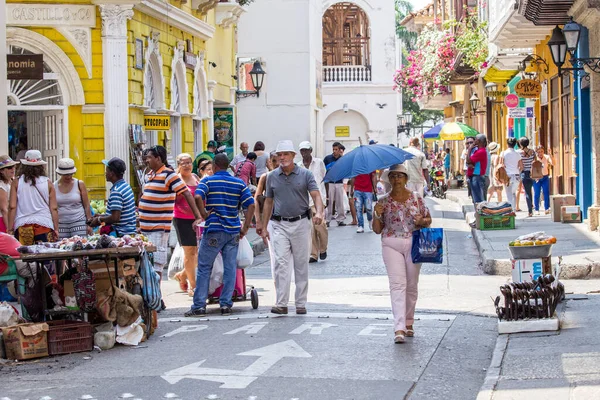 2015 Cartagena Colombia October 2015 Unidentified People Cartagena 콜롬비아에서 번째로 — 스톡 사진