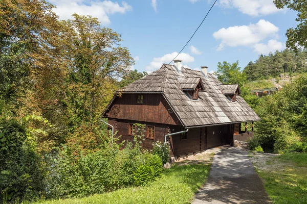 Oud Houten Huis Bergen — Stockfoto