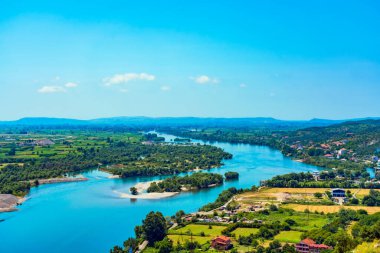 Arnavutluk 'un Skoder kentinin güzel gerçek manzarası