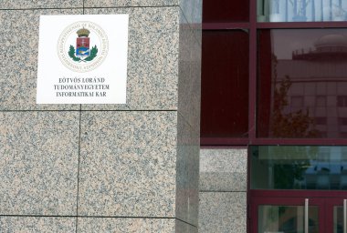 BUDAPEST, HUNGARY - 14 Mayıs 2013: Lagymanyos Kampüsü Eotvos Lorand Üniversitesi (ELTE) Macaristan 'ın en büyük ve en eski üniversitesidir..