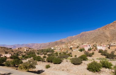 Fas 'ın Atlas Dağı' ndaki küçük bir köy.