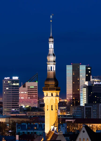 Nachtansicht Von Tallinn Estland — Stockfoto