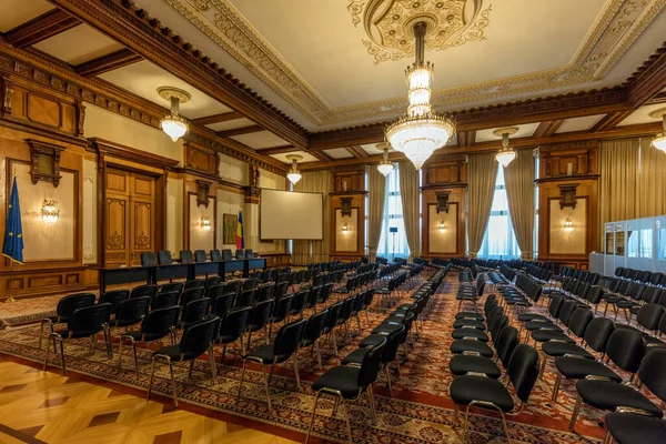 Bucarest Rumania Mayo 2017 Interior Del Palacio Del Parlamento Casa —  Fotos de Stock