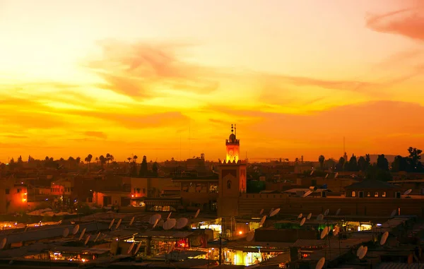 Marrakesh Morocco December 2017 Jemaa Fna Square Amin Market Square — Stock Photo, Image