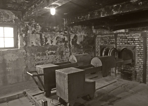 Oswiecim Polsko Října Krematorium Osvětimi Bývalý Nacistický Vyhlazovací Tábor Října — Stock fotografie