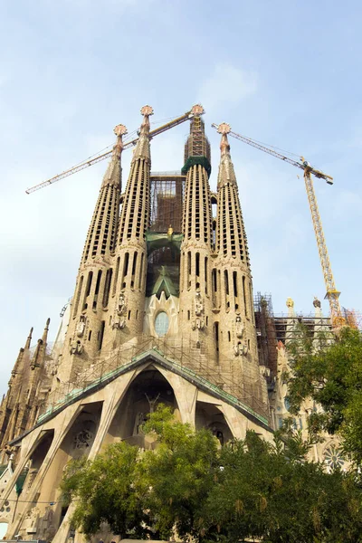 Barcelona Hiszpania Wrzesień Sagrada Familia Imponująca Katedra Zaprojektowana Przez Gaudiego — Zdjęcie stockowe