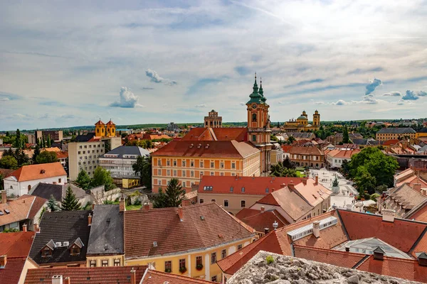 Eger Hungary August 2010 Panoramic View Eger Downtown Hungary — Stock Photo, Image