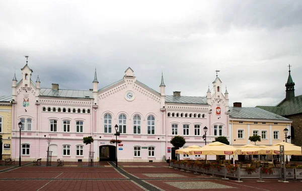 Place Principale Avec Mairie Sanok Pologne — Photo