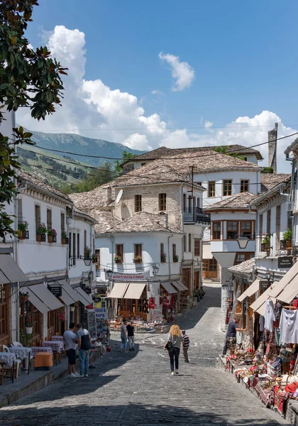 Gjirokaster Albania May 2018 Downtown Gjirokaster Unesco World Heritage Site — 图库照片