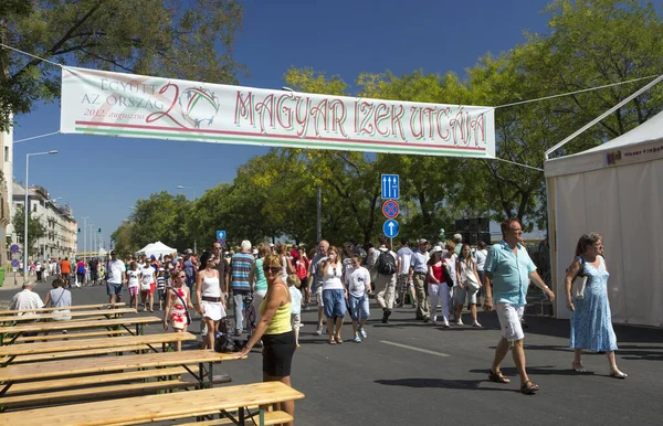 Budapest Hungary August Unidentified People Participate Ceremonies Annual Constitution Day — Stock Photo, Image